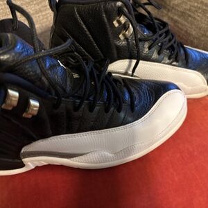 Jordan Black and White Leather Sneakers